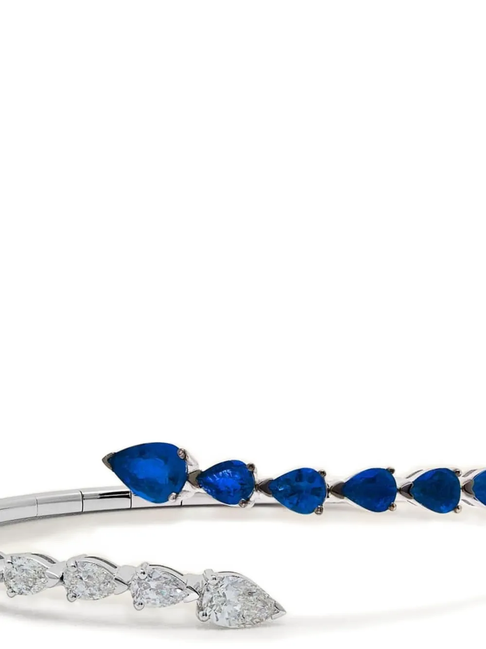 18k White Gold Diamond And Sapphire Bracelet