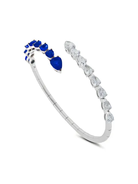 Jewels Aficionado 18kt Weißgoldarmband mit Diamant und Saphir