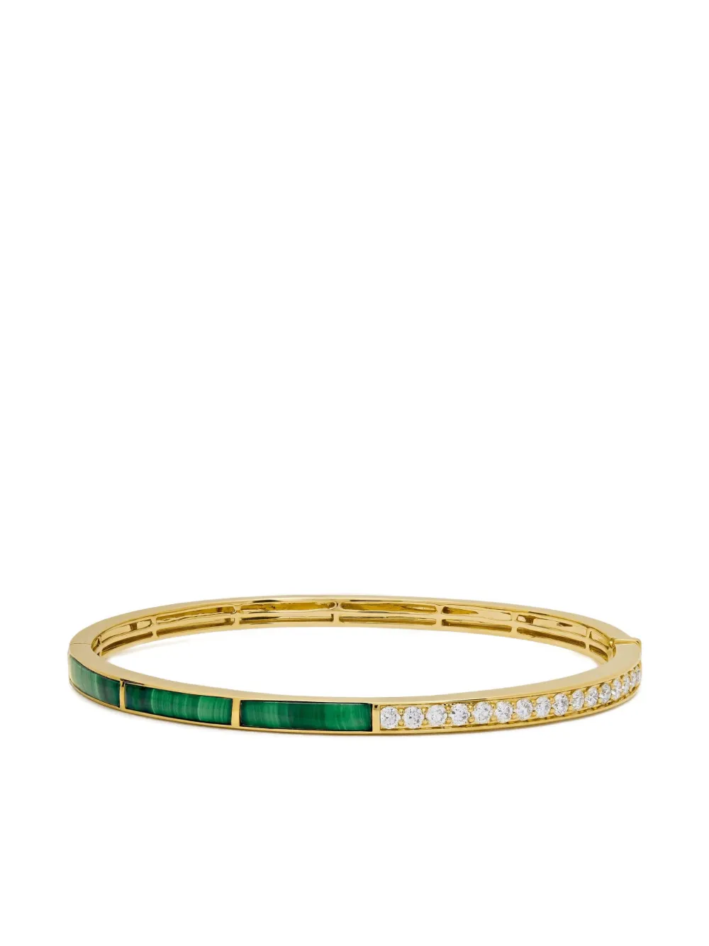 Jewels Aficionado Bracciale in oro giallo 18 carati con malachite e diamanti