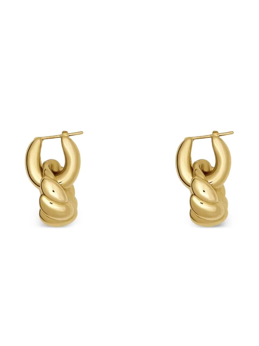 Jewels Aficionado 18K yellow gold double hoop earrings - Oro