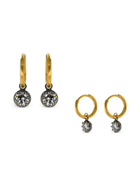 Jewels Aficionado arracadas pequeñas con diamantes