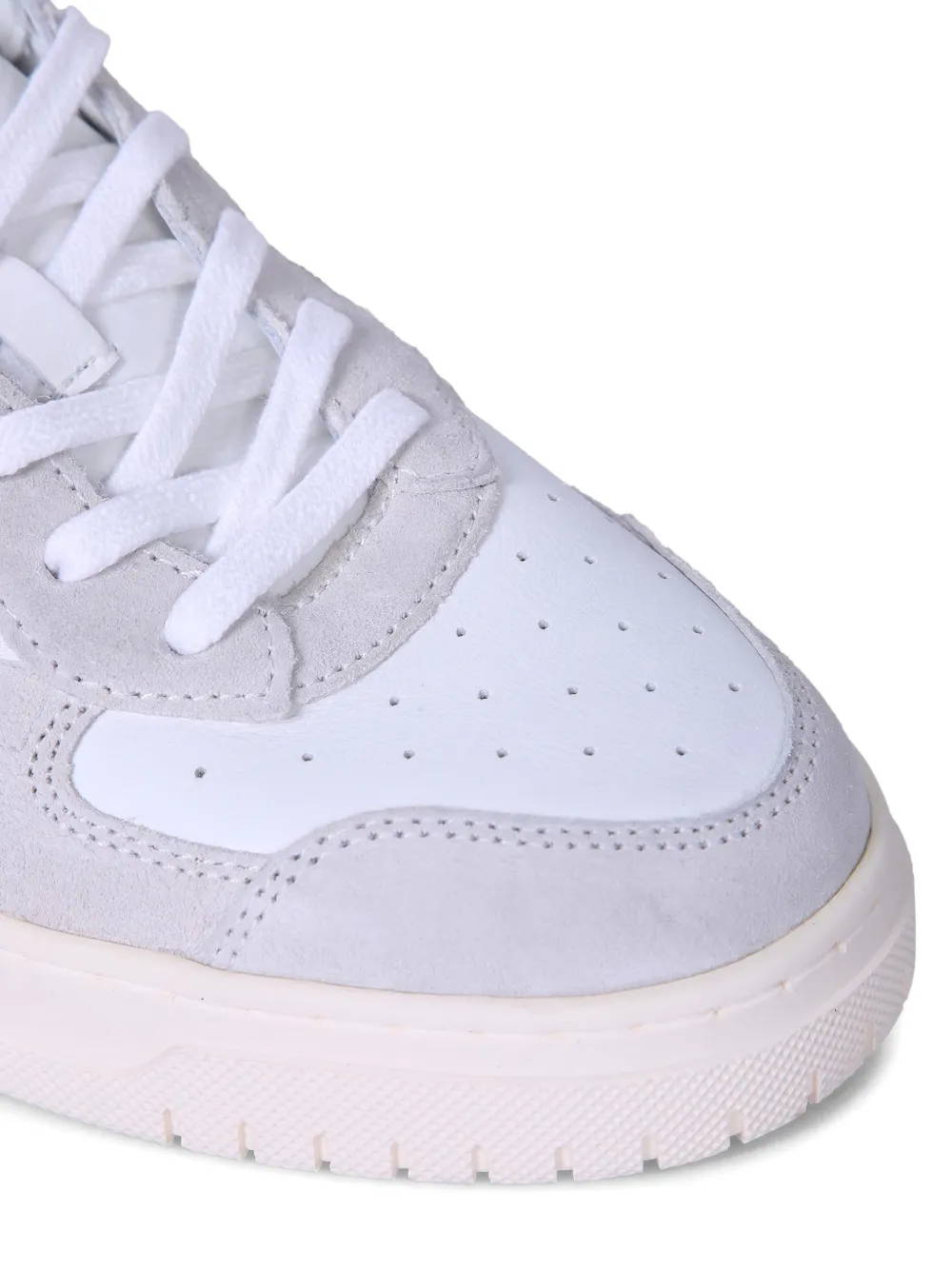 D.A.T.E. Leren sneakers met vlakken Wit