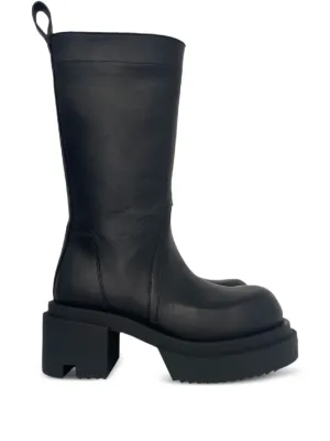 Rick Owens Beatle Mega Tractor 100mm ブーツ | ブラック | FARFETCH JP