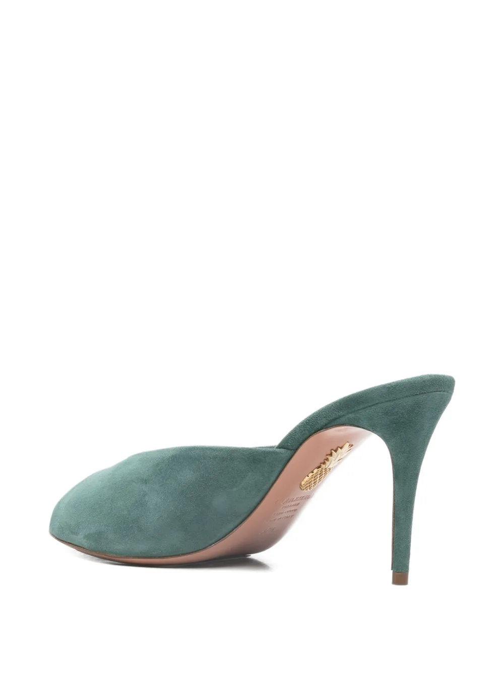Aquazzura Secret open-toe leather sandals Groen