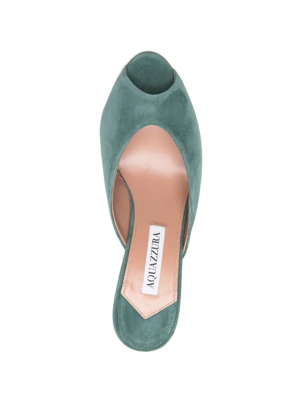 Aquazzura Secret open-toe leather sandals Groen