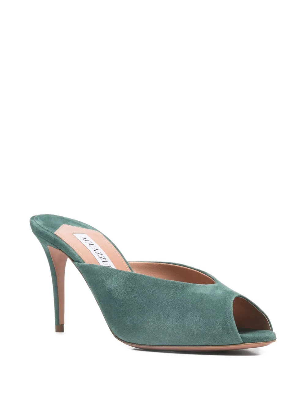 Aquazzura Secret open-toe leather sandals Groen