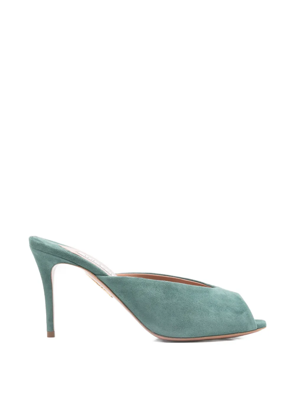 Aquazzura Secret open-toe leather sandals Groen