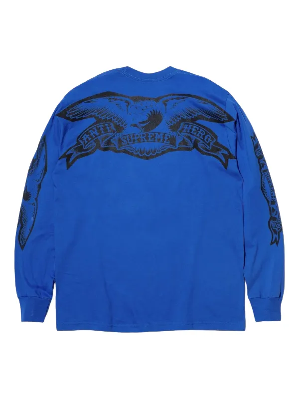 Supreme ANTIHERO® Eagle ロングTシャツ | ブルー | FARFETCH JP