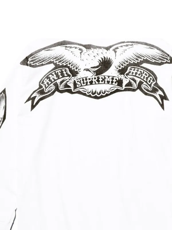 Supreme x ANTIHERO® Eagle long-sleeve T-shirt | White | FARFETCH