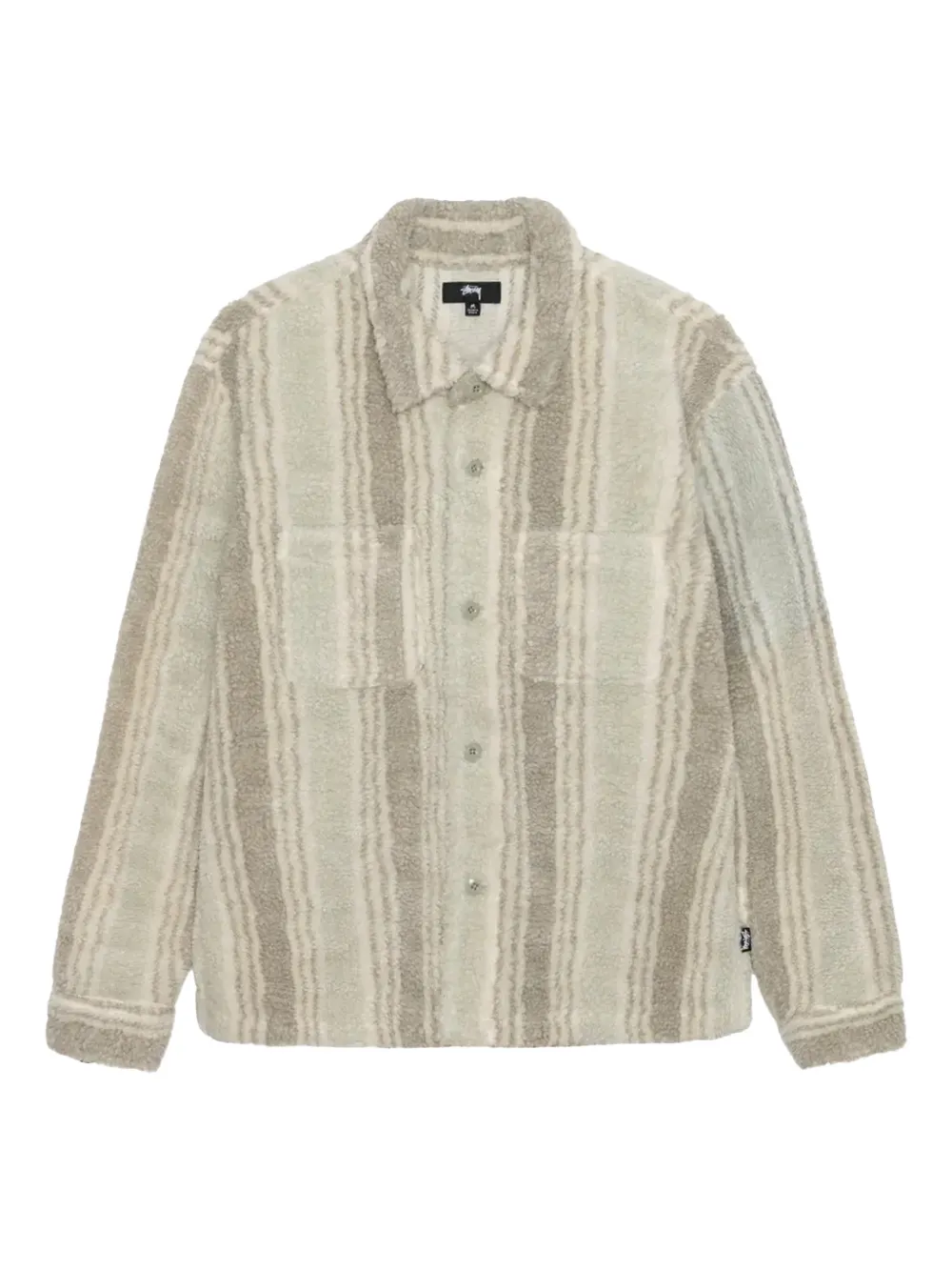 Stüssy stripe sherpa shirt - Toni neutri
