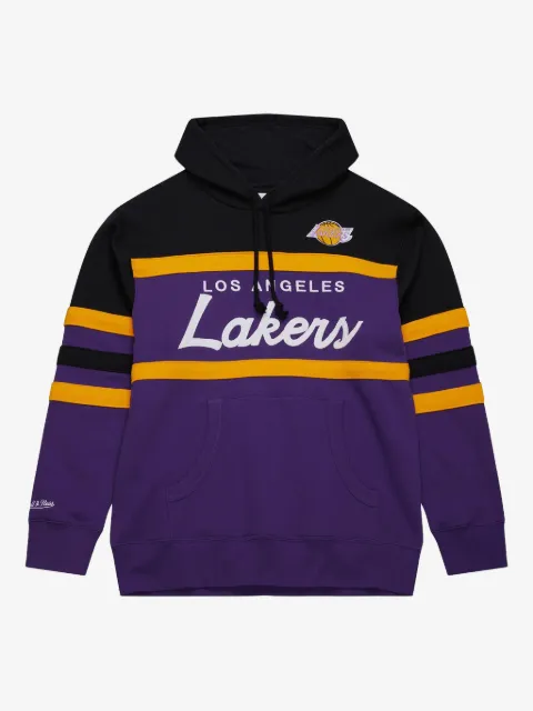 Mitchell & Ness x Los Angeles Lakers Big Tall Hardwood Head Coach randig hoodie