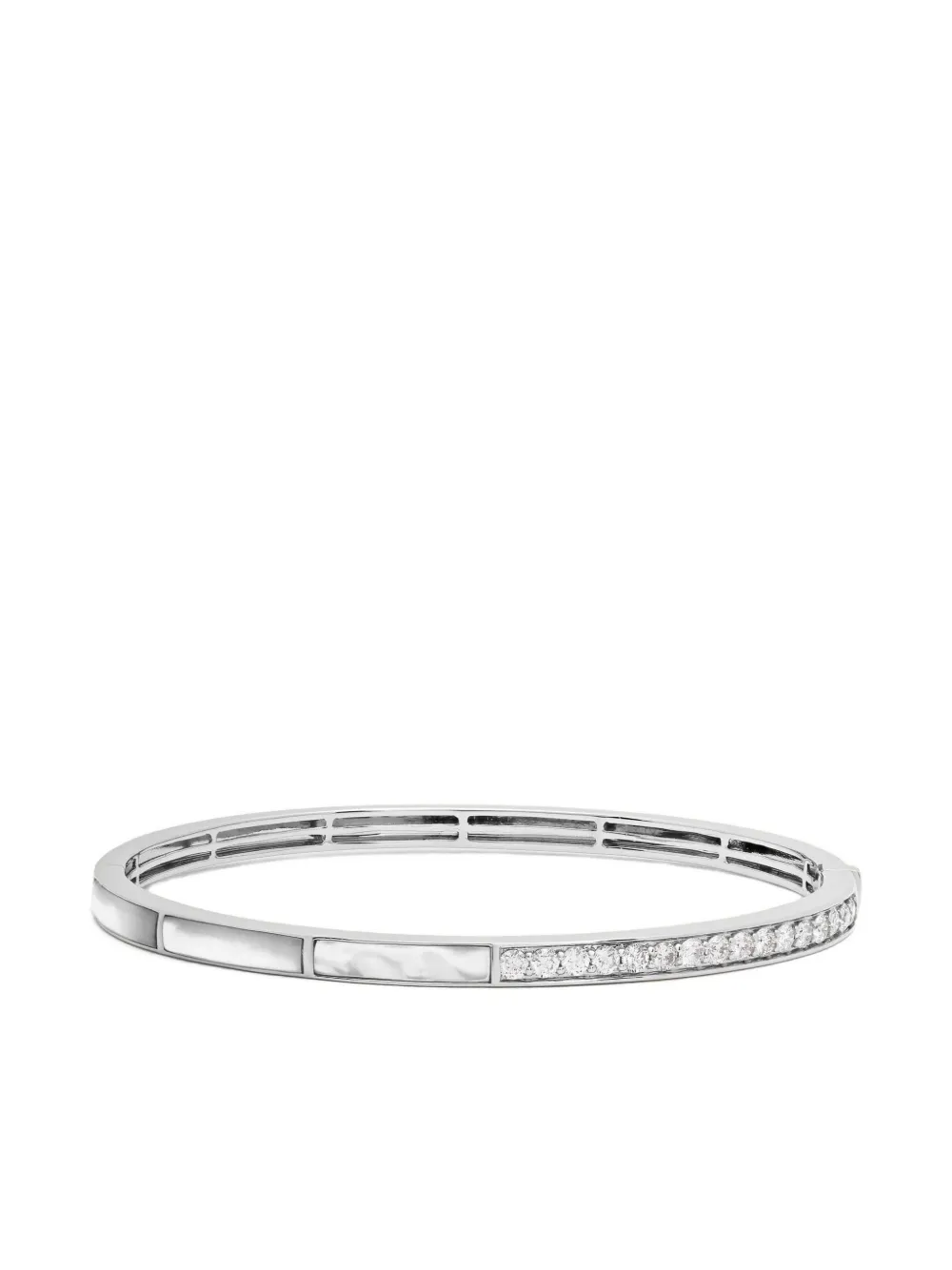 Jewels Aficionado Bracciale in oro bianco 18kt con madreperla e diamanti - Argento