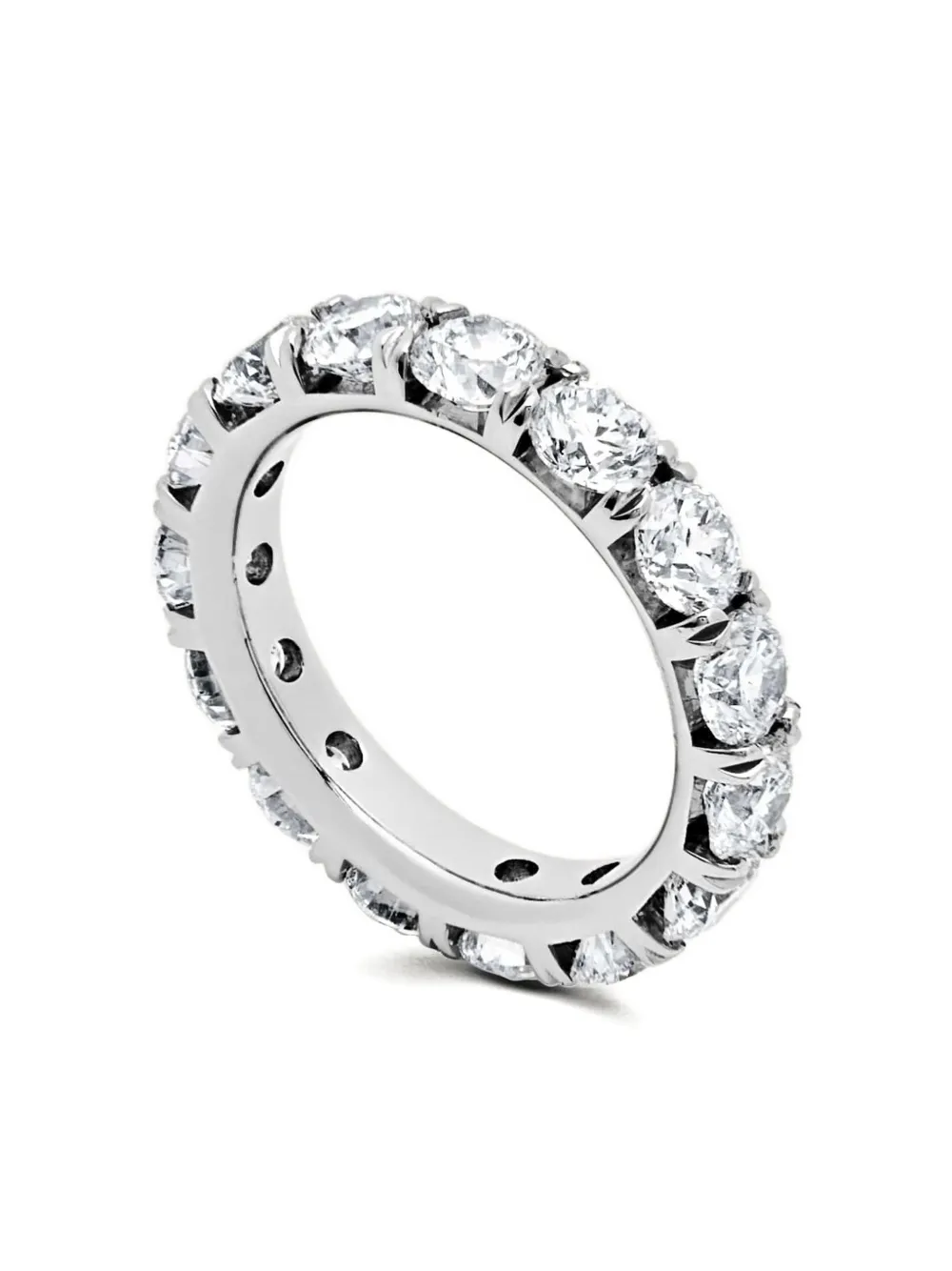  Jewels Aficionado Platinum Eternity Diamond Ring - Silver 