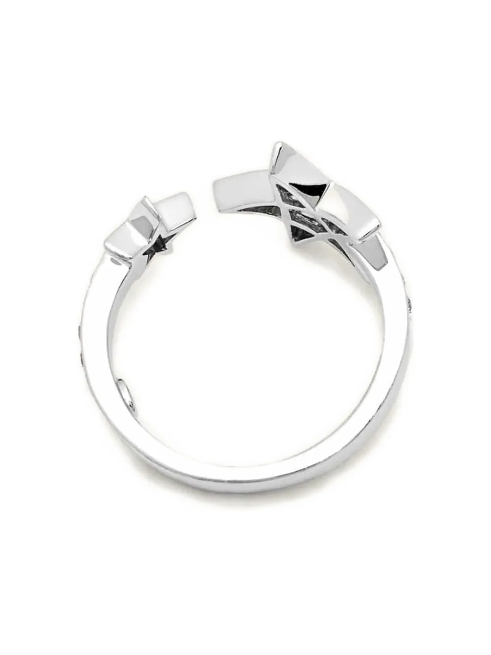 18k White Gold Diamond Star Ring