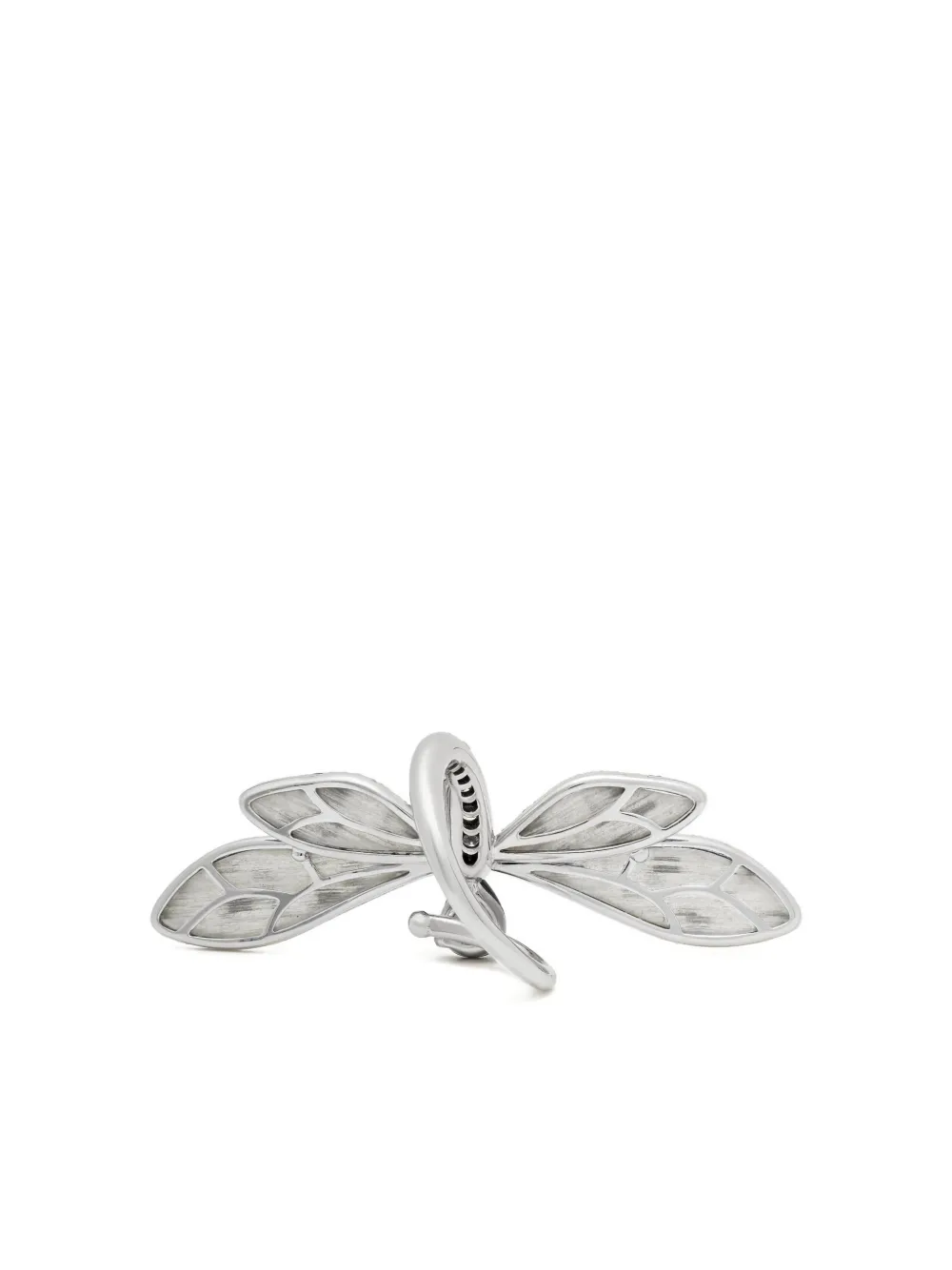 18k White Gold Diamond Blue Sapphire Dragonfly Ring