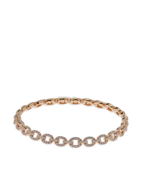 Jewels Aficionado 18K rose gold diamond link bracelet