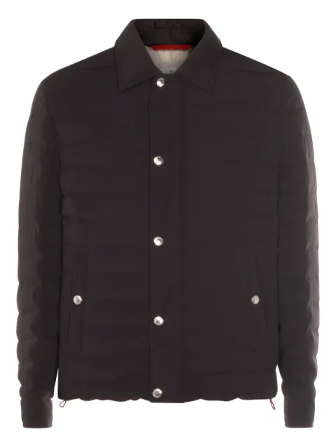 Brunello Cucinelli chamarra capitonada con botones