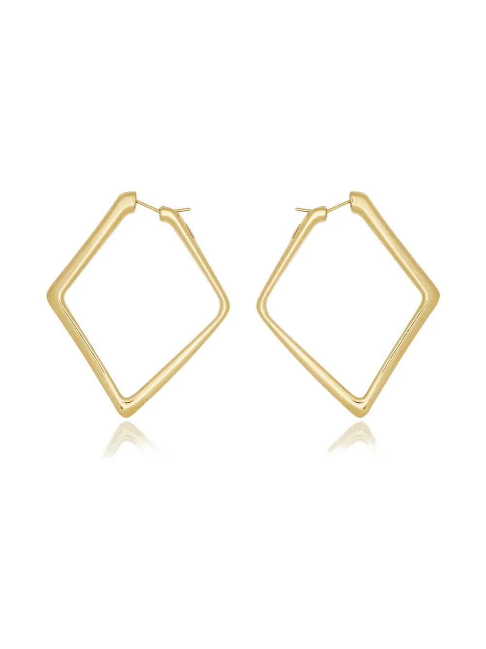 Jewels Aficionado square gold hoop earrings - Oro