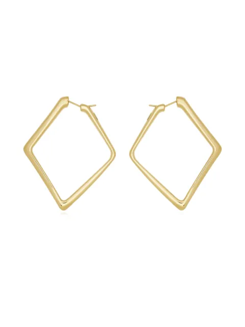 Jewels Aficionado arracadas cuadradas de oro