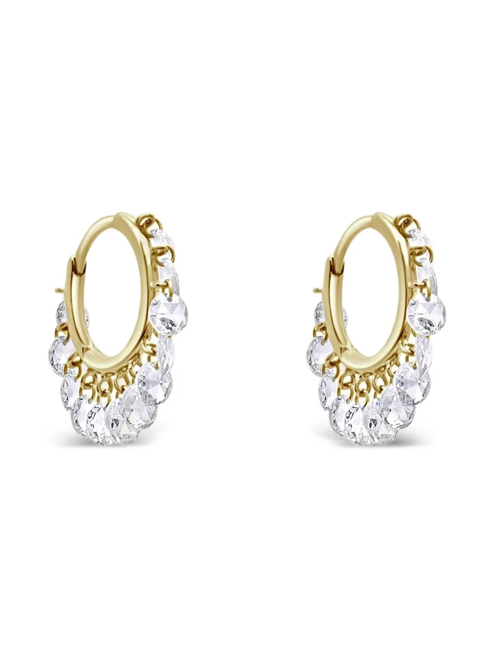 Jewels Aficionado 18K yellow gold diamond hoops - Oro