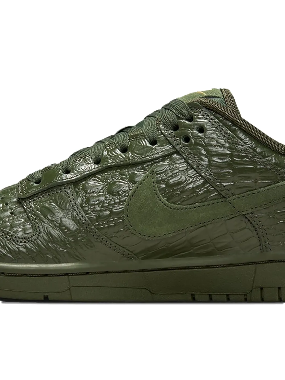 Nike Dunk Low sneakers met slangen-effect Groen