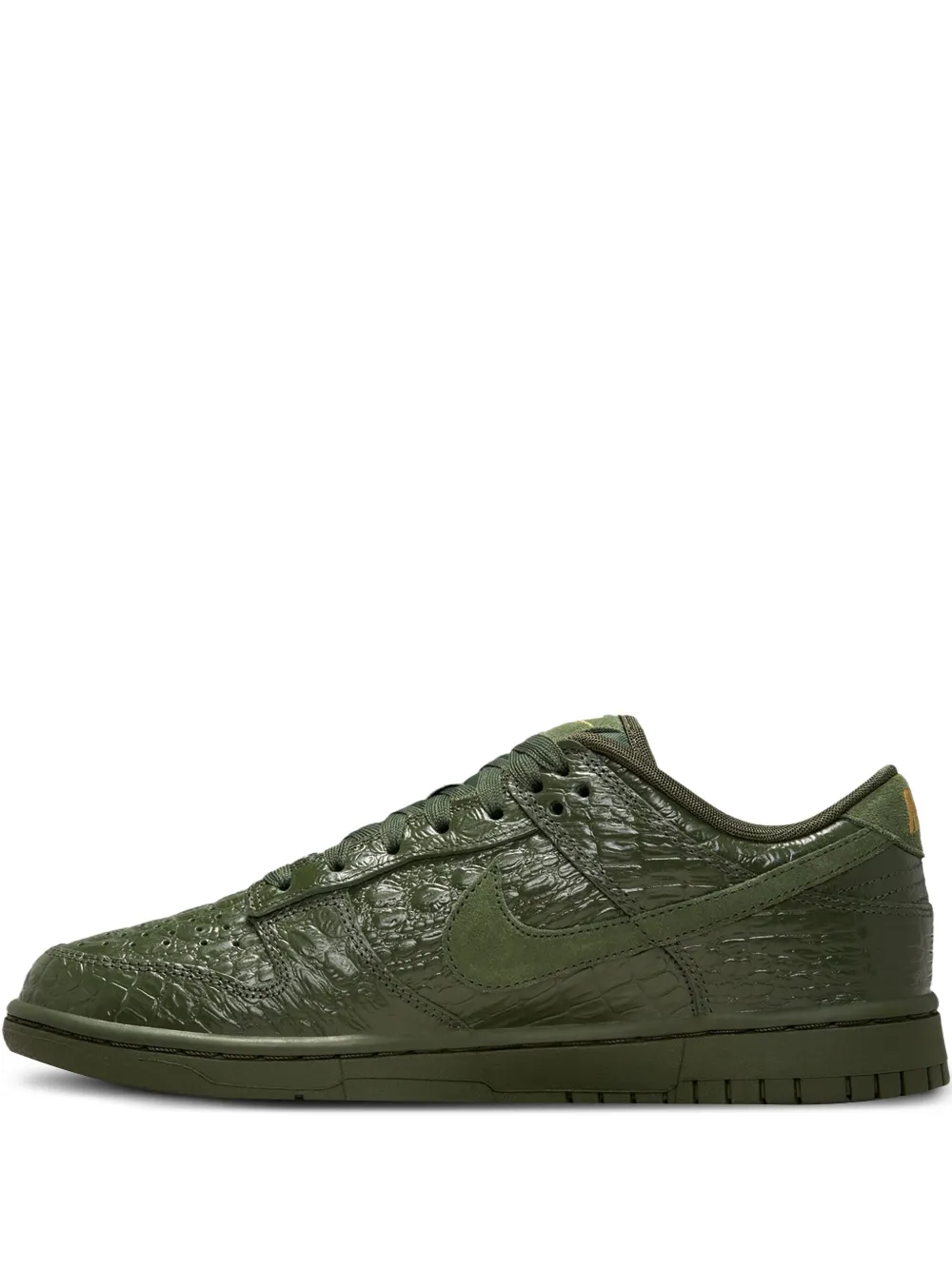 Nike Dunk Low sneakers met slangen-effect Groen