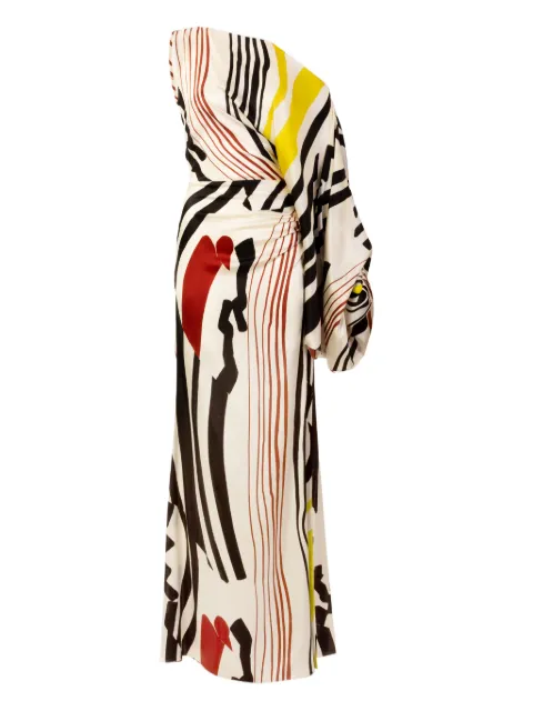 Silvia Tcherassi Dotty one-shoulder striped dress