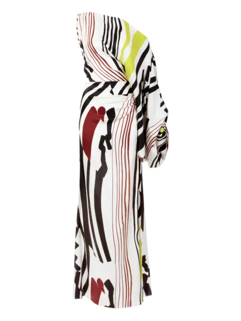Silvia Tcherassi Dotty one-shoulder striped dress