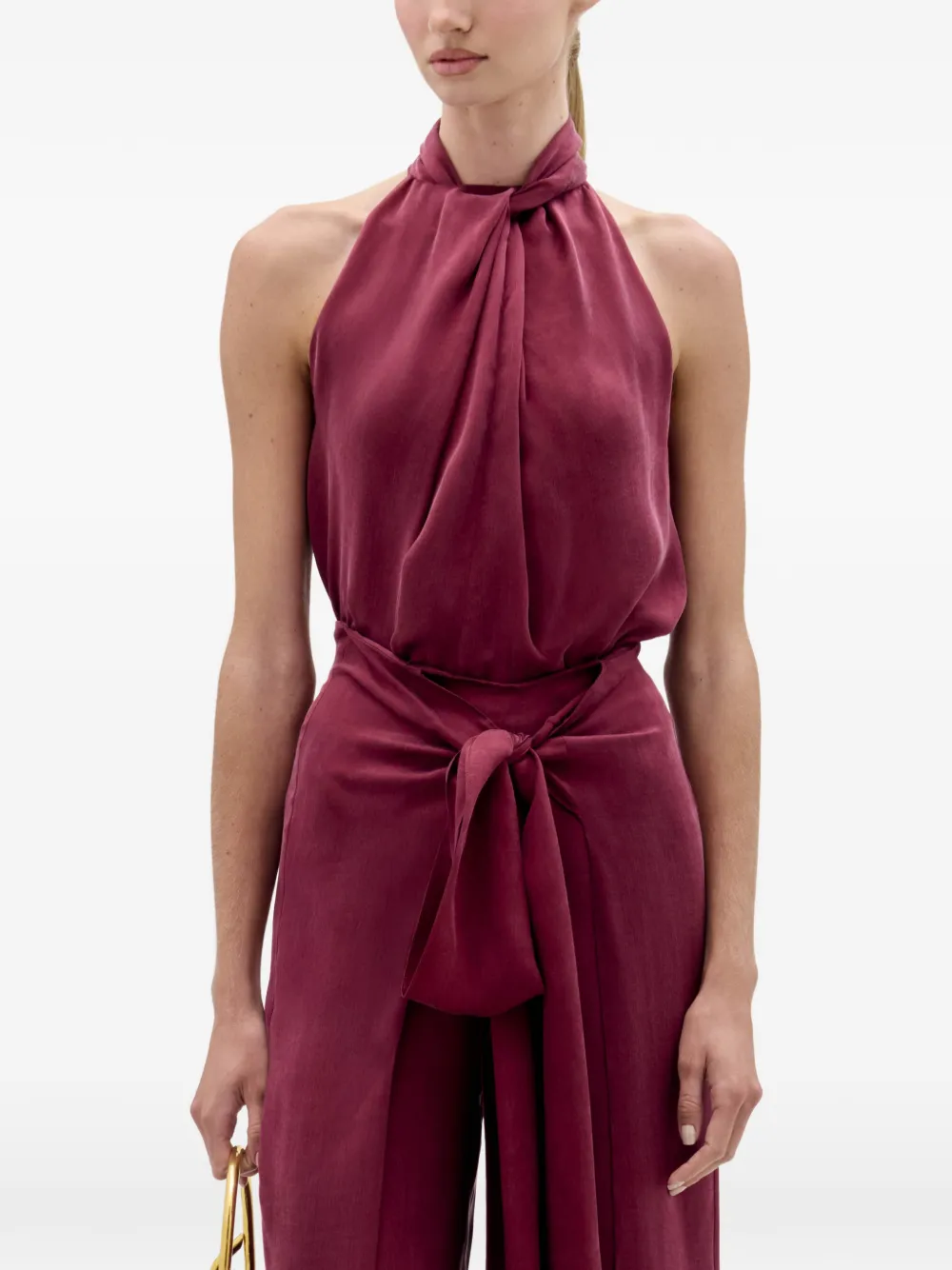 Silvia Tcherassi Shela knotted blouse - Rood