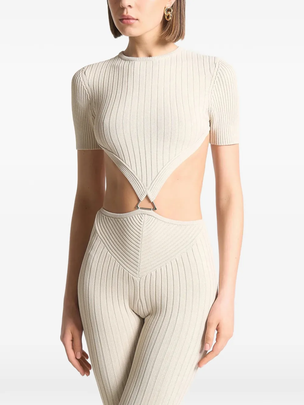 Manière De Voir ribbed backless jumpsuit | Full Length | Image 2