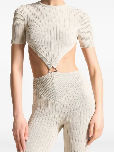 Manière De Voir ribbed backless jumpsuit