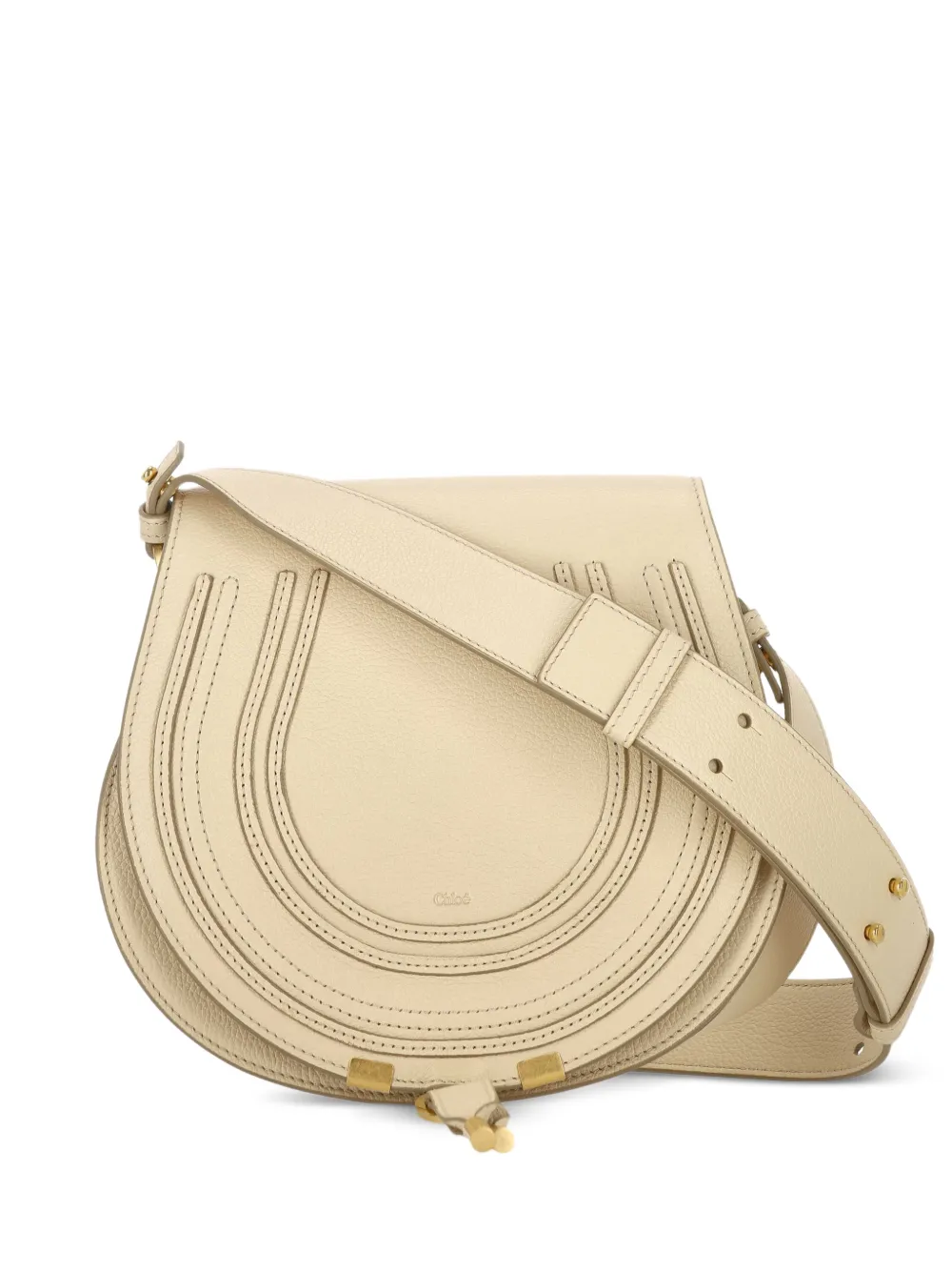 Chloé Saddle Stitching Marcie Saddle Bag In Pattern