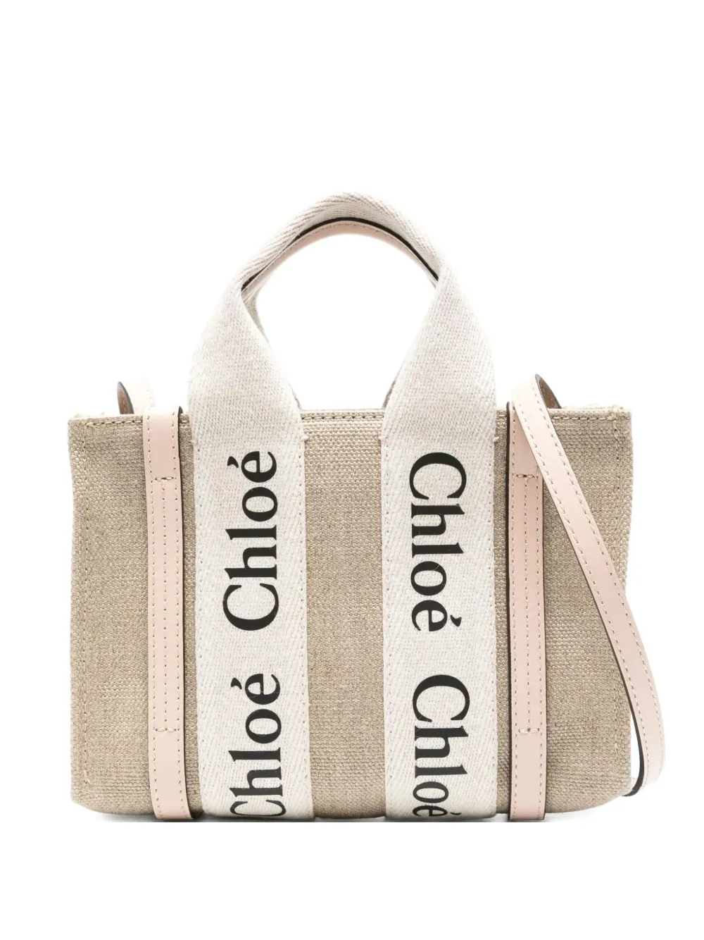 Chloé logo-detail tote bag Beige