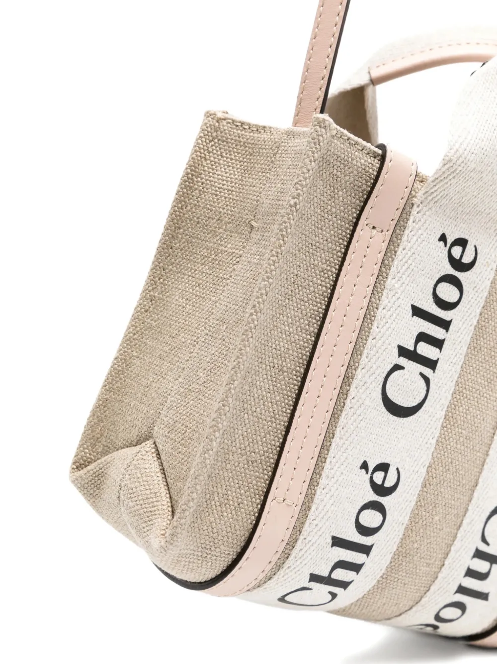Chloé logo-detail tote bag Beige