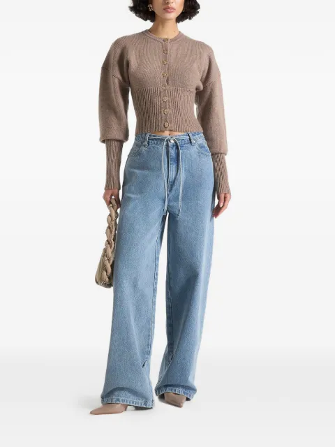 Manière De Voir ribbed button knitted cardigan