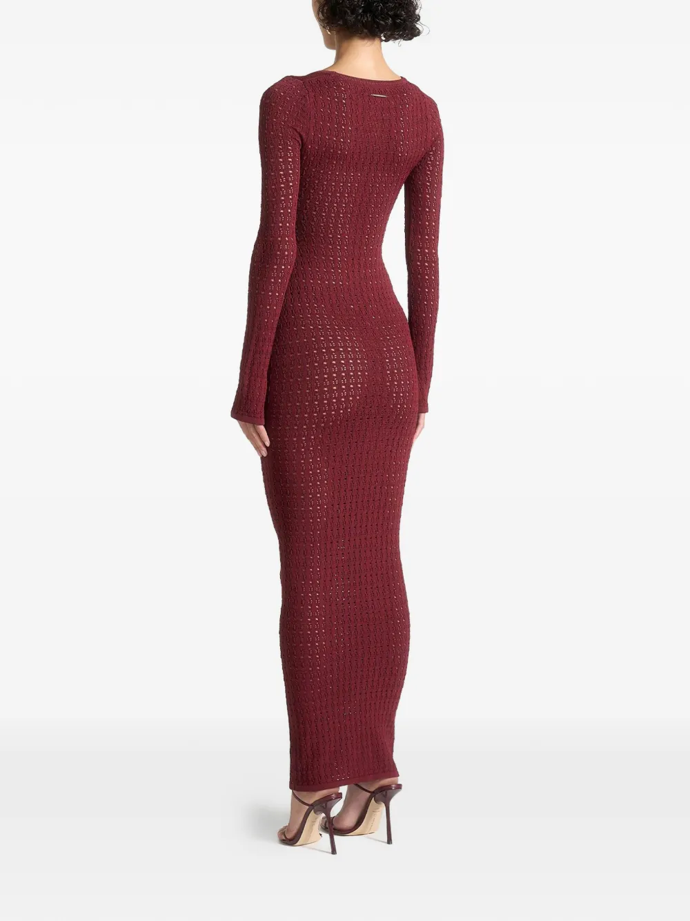 Manière De Voir knitted scoop neck maxi dress - Rood