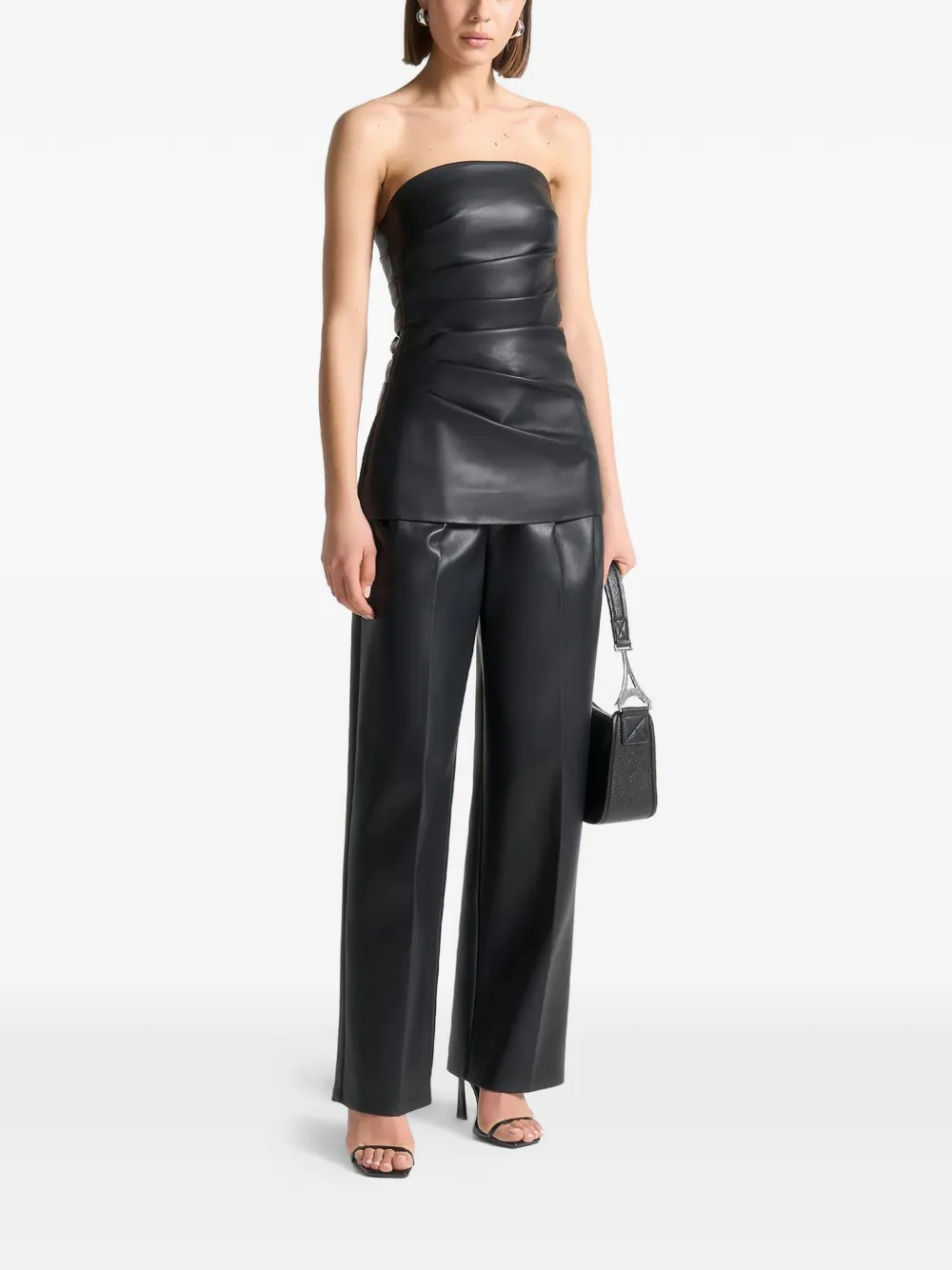 Manière De Voir pleat bandeau top Zwart