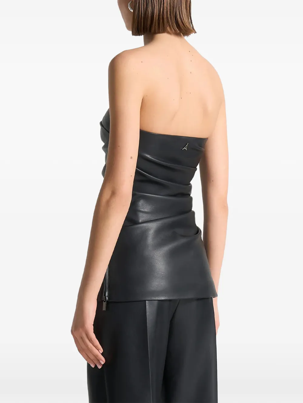 Manière De Voir pleat bandeau top Zwart