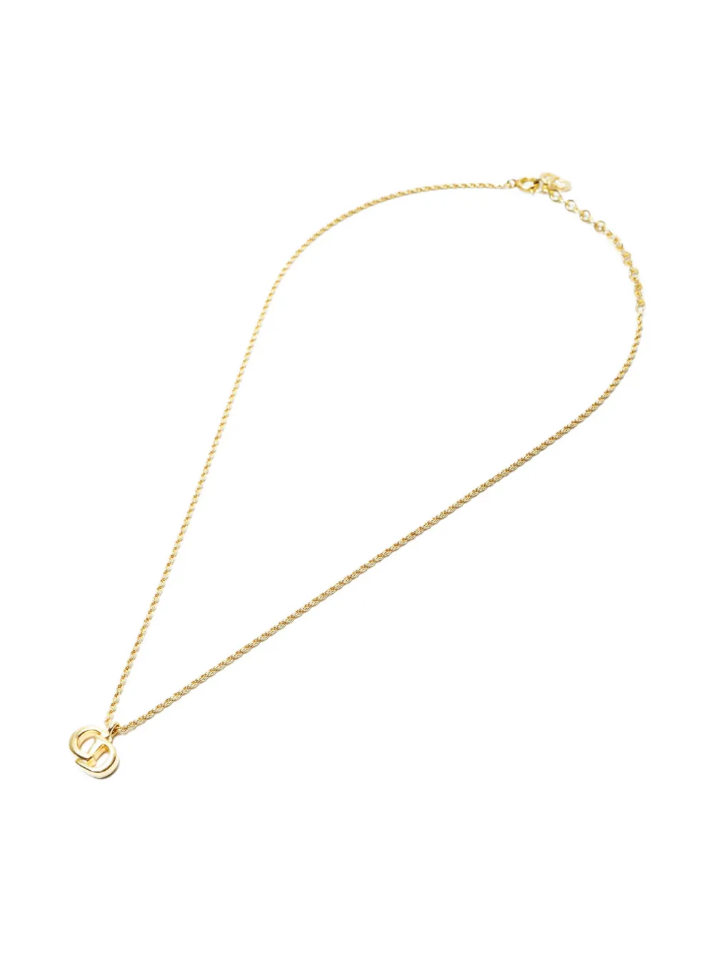 Christian Dior Pre-Owned 1980-1990 CD logo necklace - Oro