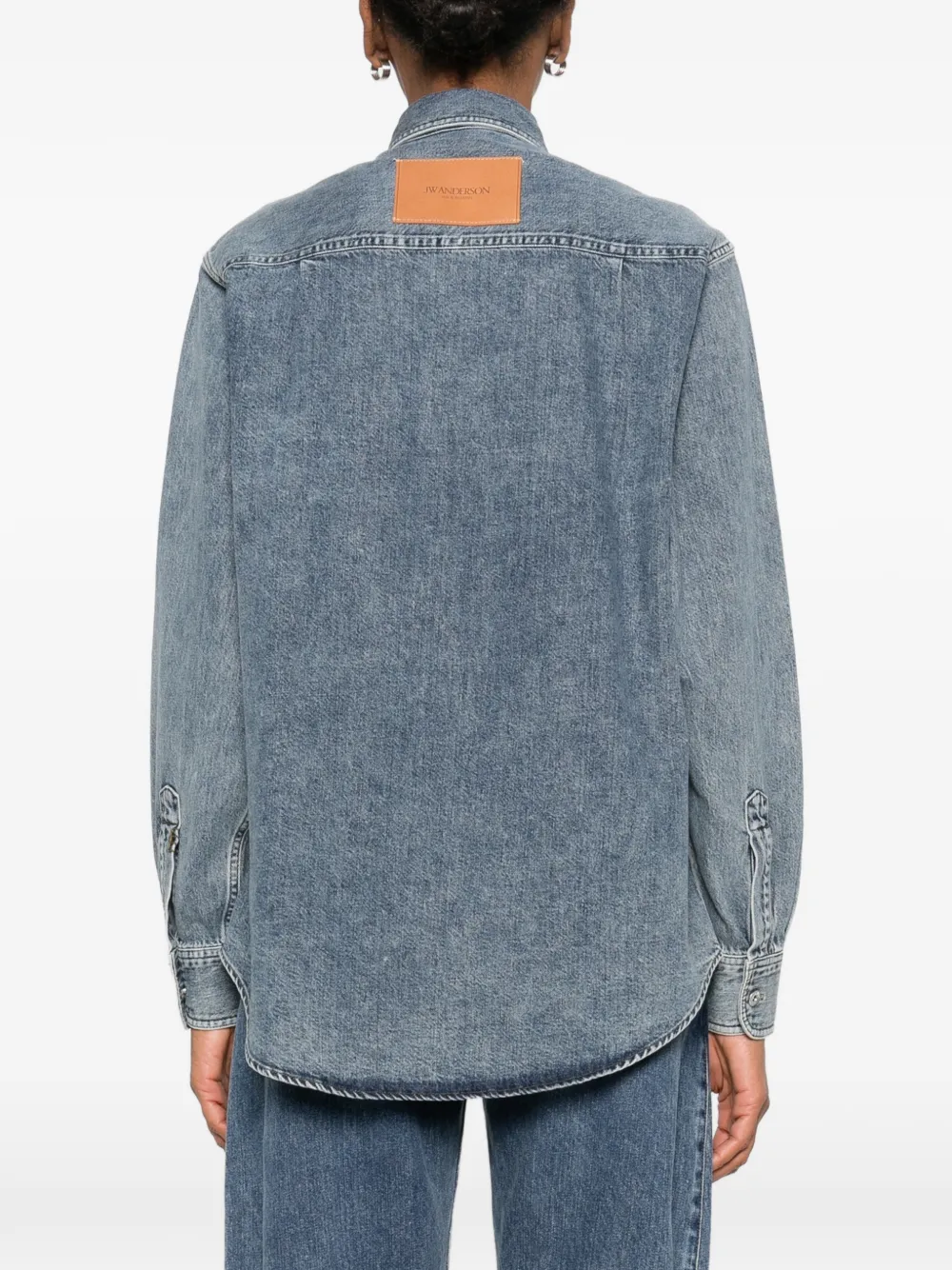 Jw Anderson Chest-pocket Long-sleeve Denim Shirt In Blue