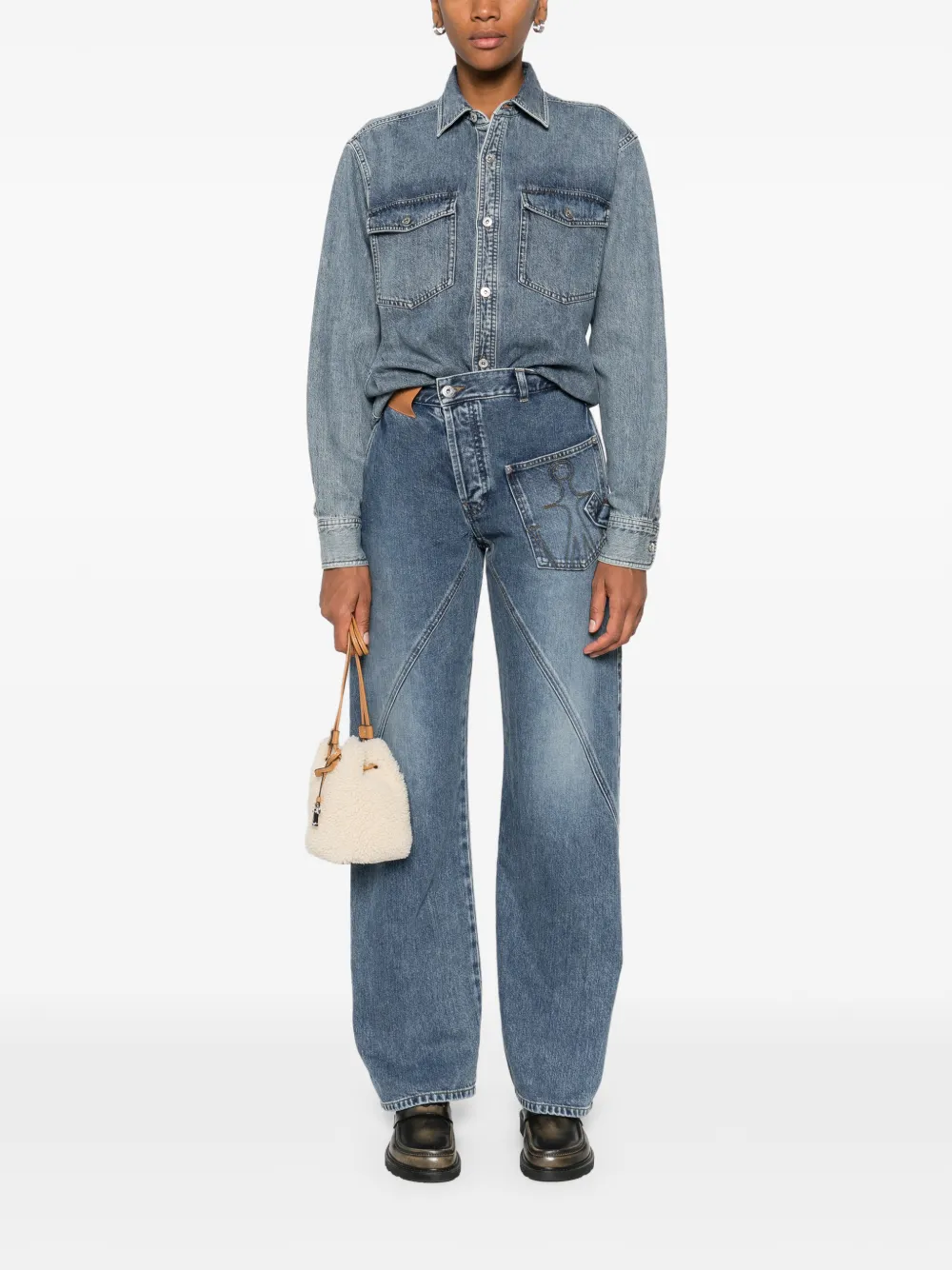 JW Anderson chest-pocket long-sleeve denim shirt | Shirts | Image 2