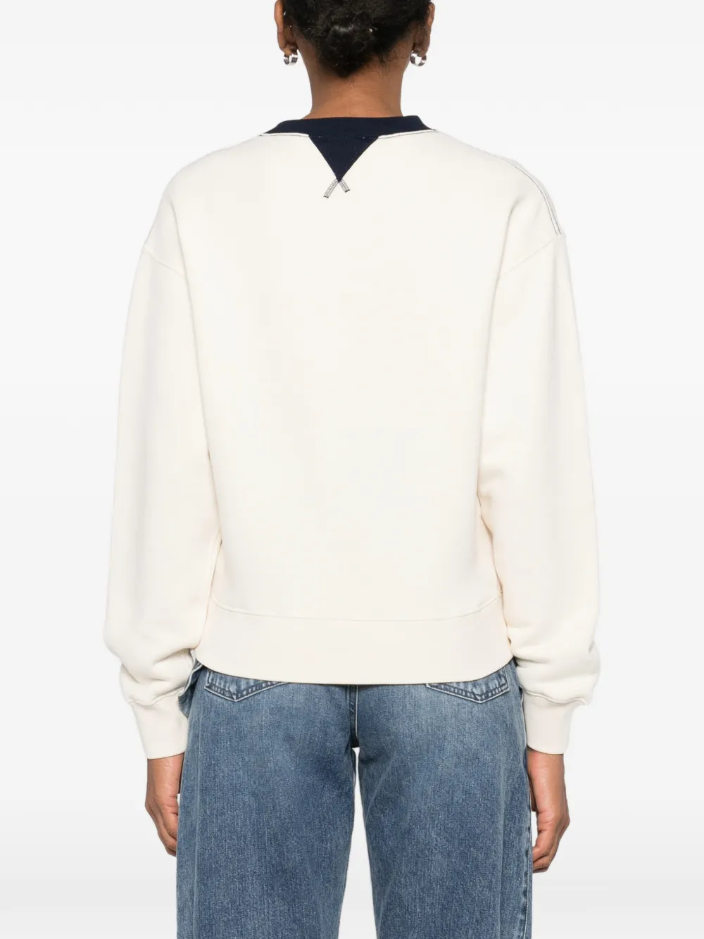 JW Anderson Trui met contrasterende ronde hals Beige
