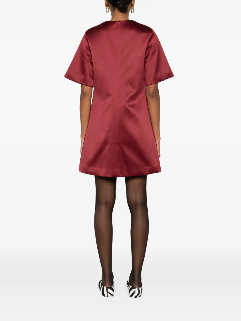 By Malene Birger Harperz mini-jurk met korte mouwen Rood