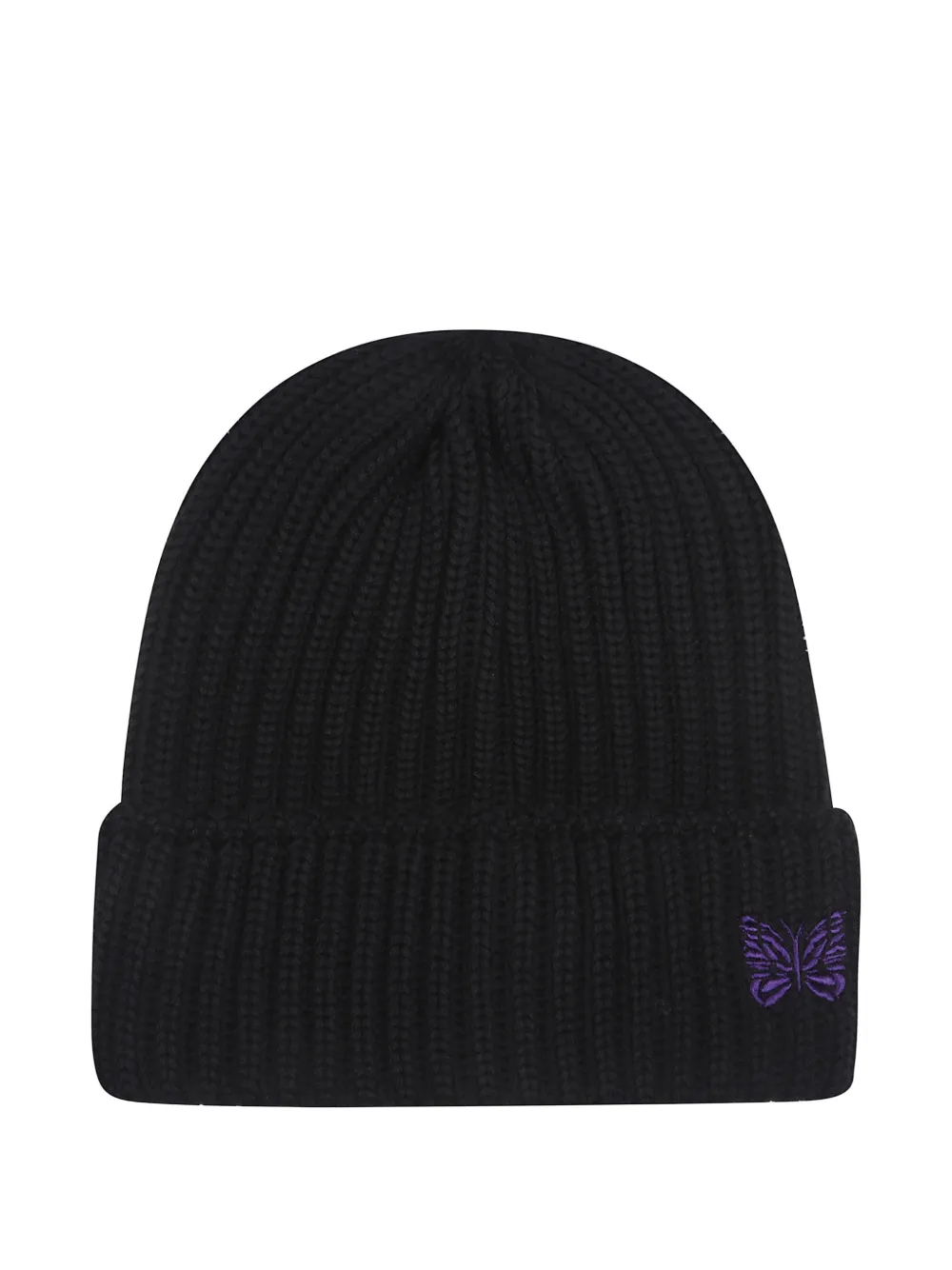 Needles embroidered wool beanie | Black | Image 1
