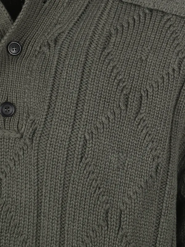 Namacheko cable-knit polo-collar Pullover | Green | FARFETCH AO