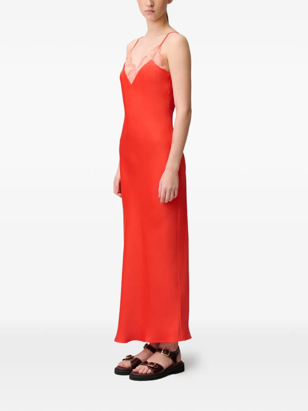 Claudie Pierlot Jurk met V-hals Rood