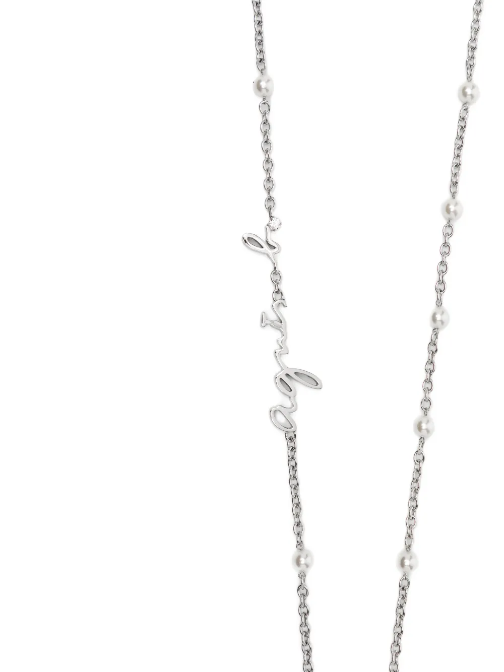 Agnès B. Canopy Pearl Phone Strap In Silver