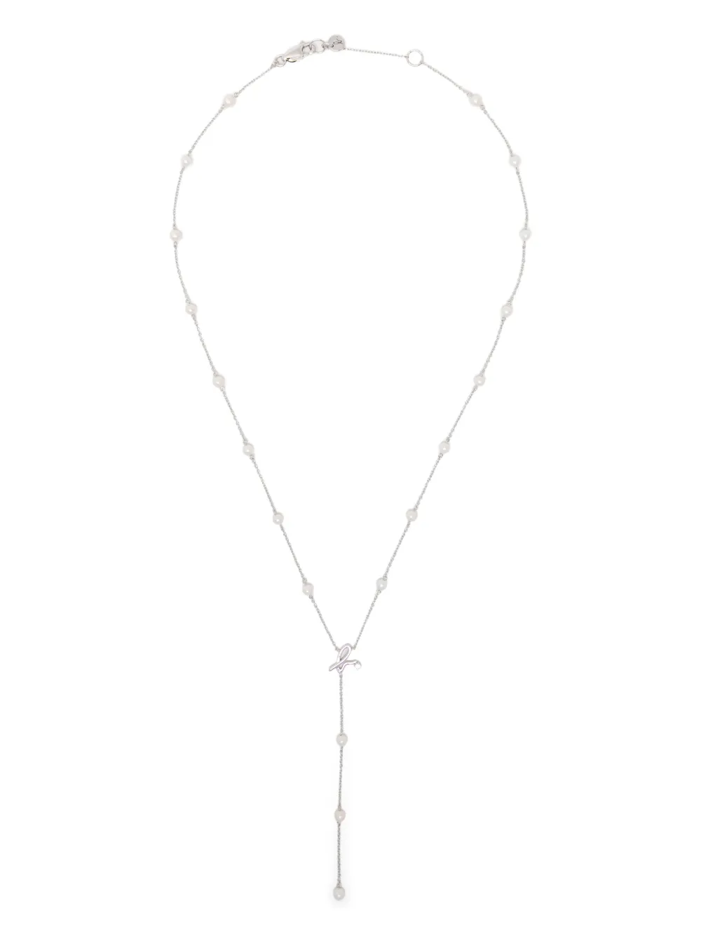 agnès b.  collier à pendentif orné d'une perle | argent | Image 1