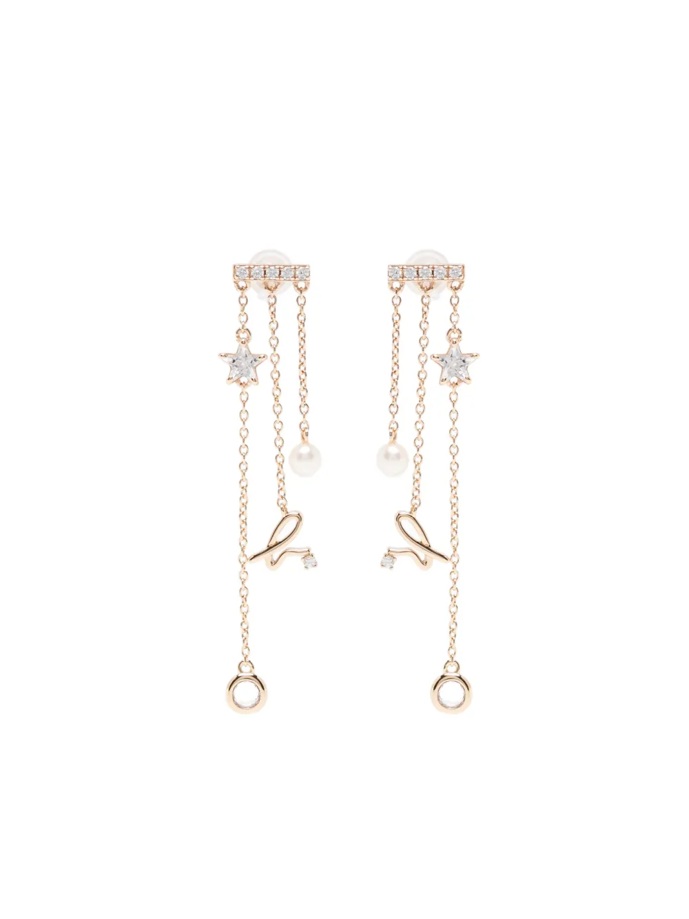 agnès b. star charm earrings - Gold