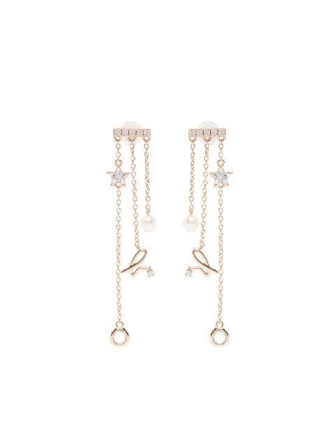 agnès b.  aretes con dije de estrella